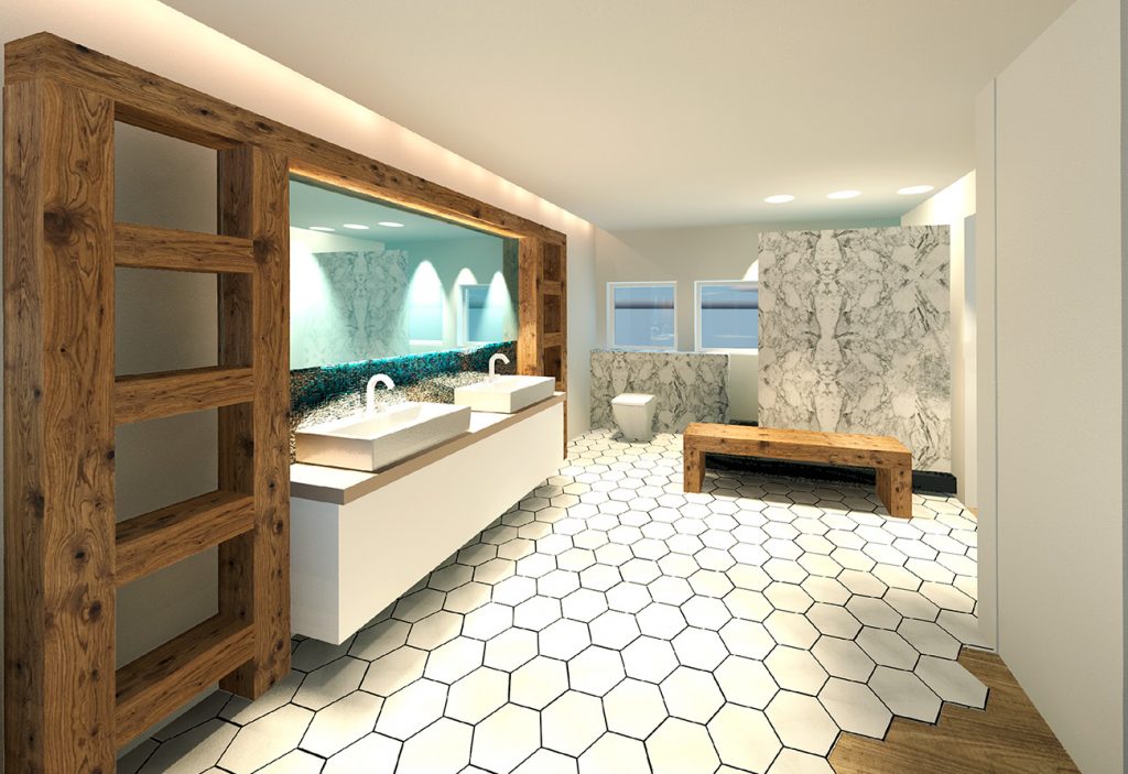 Badezimmer Entwurf Architekturbüro Leipzig Sachsen • Betz Interiors